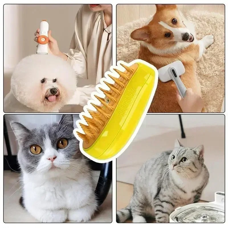 Cepillo de Vapor para mascotas 3 En 1